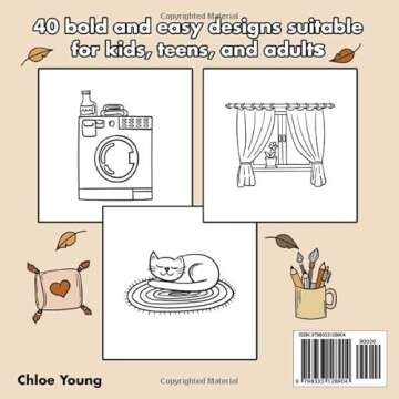 Cozy Girl Coloring Book: Bold & Easy Designs for Adults, Teens, and Kids - Cute, Simple Illustration...