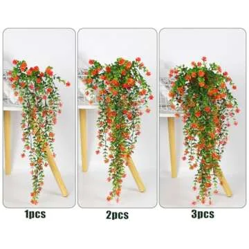 Vibrant Faux Hanging Plants for Indoor and Outdoor Use