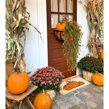 Vibrant Faux Hanging Plants for Indoor and Outdoor Use