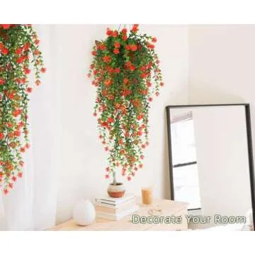 Vibrant Faux Hanging Plants for Indoor and Outdoor Use