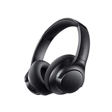 Soundcore Life 2 Active Noise Cancelling Over-Ear Wireless Headphones with Hi-Res Audio, 30-Hour Pla...