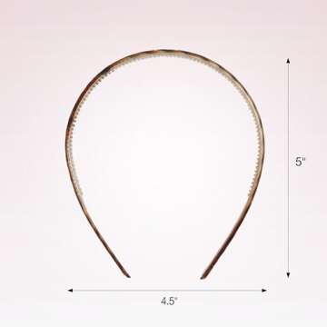 Scunci by Conair Effortless Beauty Skinny headband -plastic Headbands for Women and Men - hair accessories for women - Neutral Colors - 4 Count