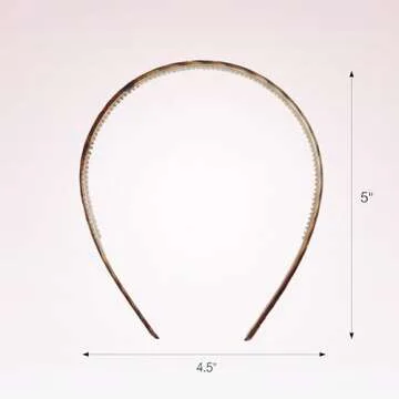 Scunci by Conair Effortless Beauty Skinny headband -plastic Headbands for Women and Men - hair accessories for women - Neutral Colors - 4 Count