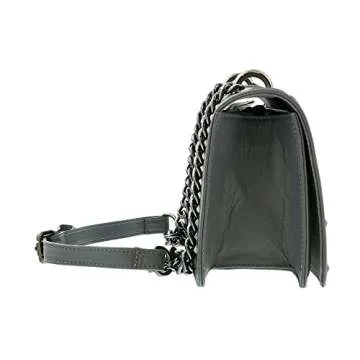 Pierre Cardin Grey Leather Large Structured Shoulder Bag for womens