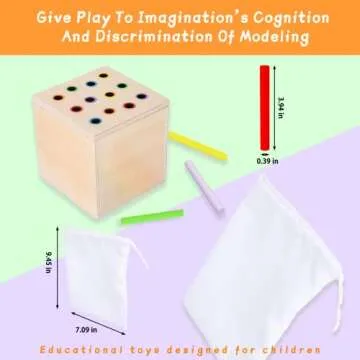 Adena Montessori 3-in-1 Wooden Play Kit for Toddlers