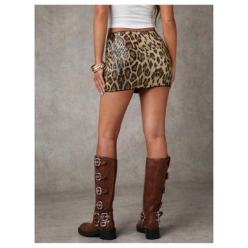 SweatyRocks Leopard Mini Skirt - Stylish Bodycon for Women