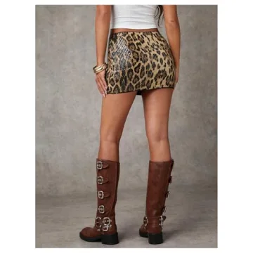 SweatyRocks Leopard Mini Skirt - Stylish Bodycon for Women