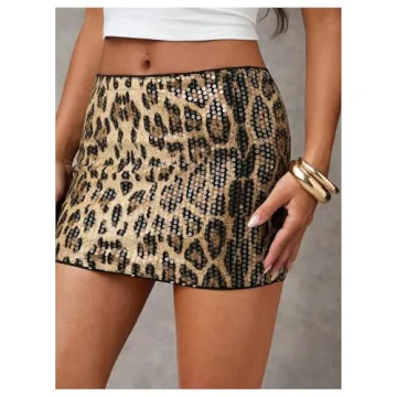SweatyRocks Leopard Mini Skirt - Stylish Bodycon for Women