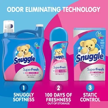 Snuggle Plus Super Fresh Liquid Fabric Softener, Spring Burst, 31.7 Fluid Ounce