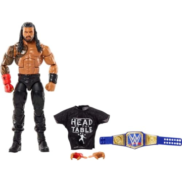 Mattel WWE Elite Collection Roman Reigns Action Figure with Accessories Set - 6-Inch Detailed Collec...