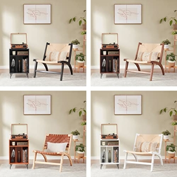 Beech Modern Leather Accent Chair Stylish Comfort Decor