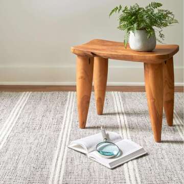 Dash and Albert Malta Wool Area Rug - 9' x 12' Grey - Coastal Charm Handwoven Wool Accent Rug - Durable, Lightweight, Easy to Clean