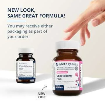 Metagenics Chasteberry Plus - Supports Reproductive Health* - for Menstrual Relief & Regularity* - with Chasteberry, Ashwagandha Root Extract & Black Cohosh - 60 Tablets