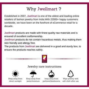 Jwellmart Indian Jewelry Wedding Bollywood Oxidized Silver Bahubali Jhumka Jhumki Jewelry Earrings For Women