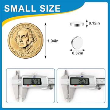 Small Magnets, 200 Pack Refrigerator Magnets 8x3mm Rare Earth Magnets Neodymium Magnets for Crafts, ...