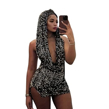 Novaorily Women's Sparkly Sequin Mini Dress for Party & Club Nights