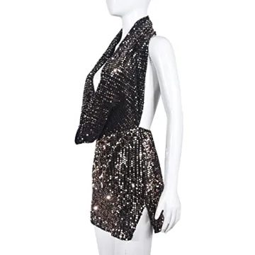 Novaorily Women Sparkly Sequin Mini Dress Party Club Nights