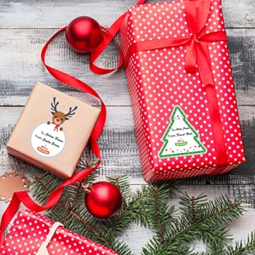 102pc Christmas Gift Tags Stickers for Festive Packaging