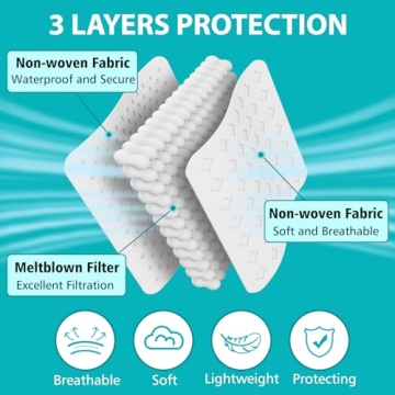 Buy 50PCS Black Disposable Masks for 3 Layer Protection