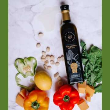 House of Macadamias, Macadamia Nut Oil, Cooking oil, Premium Cold-Pressed Extra Virgin, 25.3 fl. oz. Bottle - Keto, Vegan, Paleo, Gluten-Free, Sugar-Free