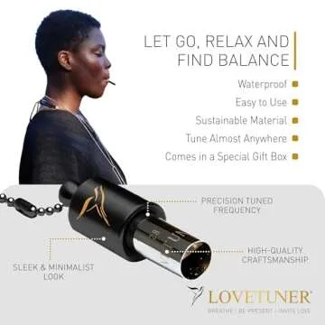 LOVETUNER Meditation Tuning Necklace 528 hz Frequency of Love | Mindfulness Device for Anxiety & Stress Relief