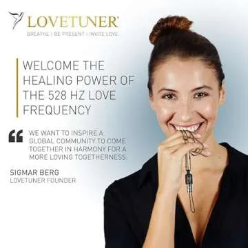 LOVETUNER Meditation Tuning Necklace 528 hz Frequency of Love | Mindfulness Device for Anxiety & Stress Relief