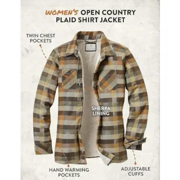Comfortable Women's Flannel Shacket with Sherpa Lining