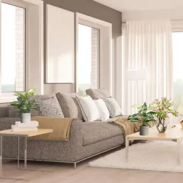 Velener 1Pc Faux Plant Indoor in Plant Pot 16"- House Plant for Farmhouse Kitchen Decor Living Room Accessories Home Office Cubicle Bookshelf Guest Room Balcony Bathroom Rustic Green Room Floor Table