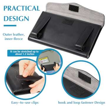 2 Pcs Car Tissue Mask Holder Sun Visor Car Napkin Holder PU Leather Car Tissue Box Hanging Tissue Dispenser for Car Tissue Case Holder for Car Vehicle Backseat Interior Accessories (Black)