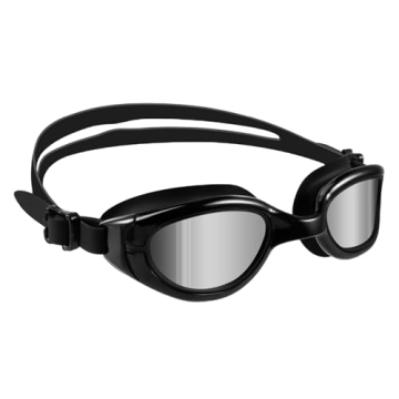 Aegend Polarized Kids Swim Goggles - Anti-Fog, Black Frame, Ages 6-11