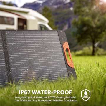 ZOUPW 100W Portable Solar Panel - High Efficiency & Waterproof