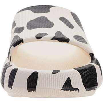 Joomra Shower Slippers for Women Mens Foam Pillow House Shower Bath Bathroom Puffy Home Sandals Summer Cow Cushion Slides for Ladies Female Male Chinelo Sandles 39-40