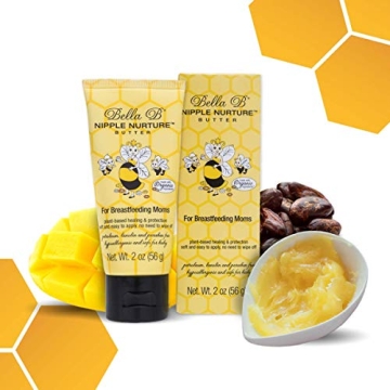 Bella B Nurturing Nipple Butter 2 oz - Organic Nipple Cream For Breastfeeding - Natural Nipplecreams...