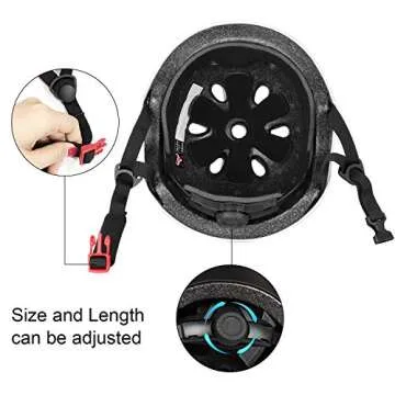 Besttravel Kids Helmet, Toddler Helmet Adjustable Toddler Bike Helmet Ages 3-8 Years Old Boys Girls Multi-Sports Safety (Black)