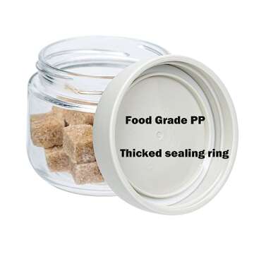 Povinmos 3Pack Overnight Oats Containers with Lids,10oz Glass Jar with Scew Lid,Salad Dressing Fruit...