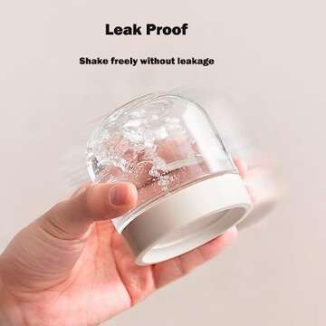 Povinmos 3Pack Overnight Oats Containers with Lids,10oz Glass Jar with Scew Lid,Salad Dressing Fruit Veggies Sauce Snacks Meal Prep Food Containers,Spice Jars,Wide Mouth Storage Containers