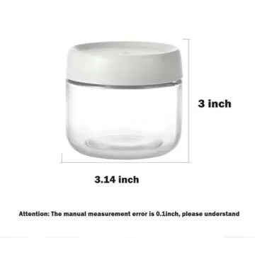 Povinmos 3Pack Overnight Oats Containers with Lids,10oz Glass Jar with Scew Lid,Salad Dressing Fruit Veggies Sauce Snacks Meal Prep Food Containers,Spice Jars,Wide Mouth Storage Containers