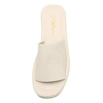 Stylish Athlefit Women's Slip On Platform Sandals for Summer