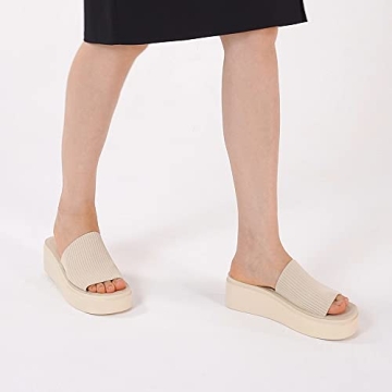 Stylish Athlefit Women's Slip On Platform Sandals for Summer