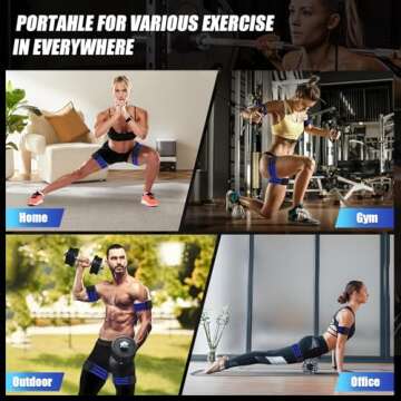 ROSYQUARZ Booty Bands, Blood Flow Restriction Bands for Women/Men, Adjustable BFR Training Bands for Glutes & Hip Building, Occlusion Resistance Bands for Exercising Butt, Squat, Thigh, Arms 2 Packs