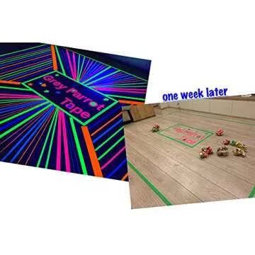 GreyParrot Tape UV Tape Blacklight Reactive, (6 Pack), (6 Colors), 33ft Per Roll, Fluorescent Cloth Tape, Glow in The Dark Tape Under UV Black Light