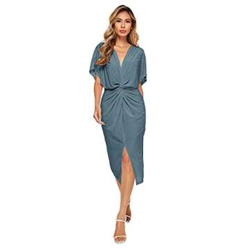 Floerns Women's Party, Dusty Blue, Medium