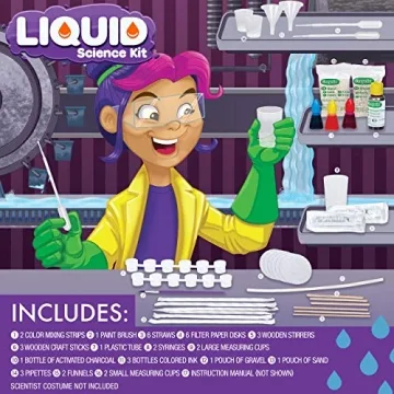Crayola Liquid Science Kit for Kids, 15 Fun Experiments