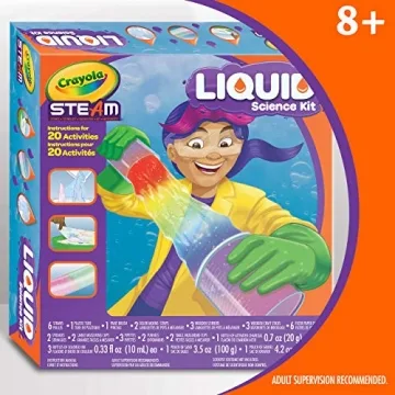 Crayola Liquid Science Kit for Kids, 15 Fun Experiments