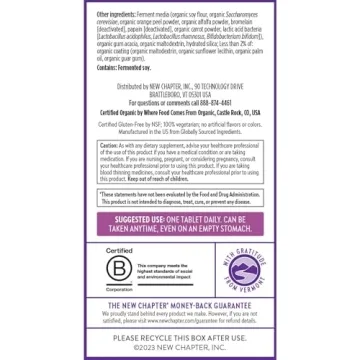 New Chapter Women's Multivitamin 40 Plus for Energy and Immunity