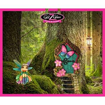 GlitZGlam Butterfly Fairy Door – Enchant Your Garden