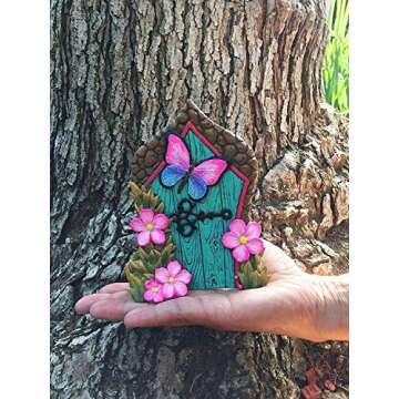 GlitZGlam Butterfly Fairy Door – Enchant Your Garden