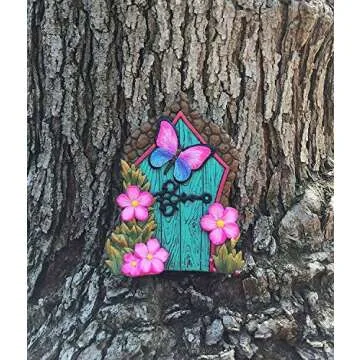 GlitZGlam Butterfly Fairy Door – Enchant Your Garden