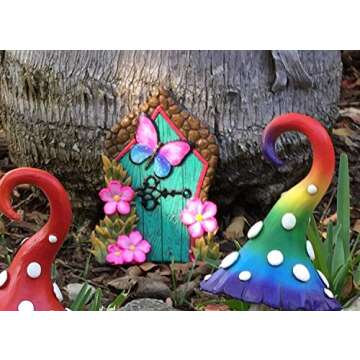 GlitZGlam Butterfly Fairy Door – Enchant Your Garden
