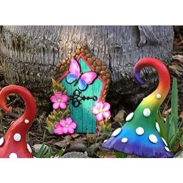 GlitZGlam Butterfly Fairy Door – Enchant Your Garden